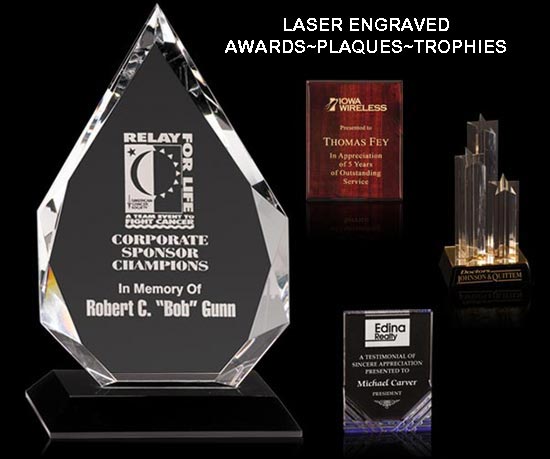 Laser Engraved Awards~Plaques~Trophies